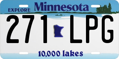 MN license plate 271LPG