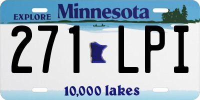 MN license plate 271LPI