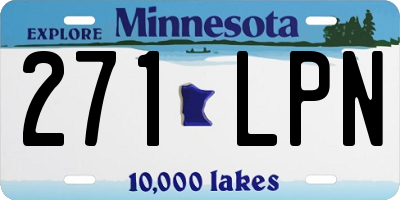 MN license plate 271LPN