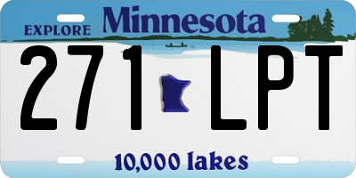 MN license plate 271LPT