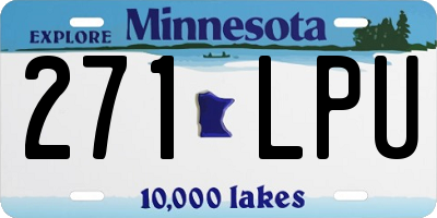 MN license plate 271LPU