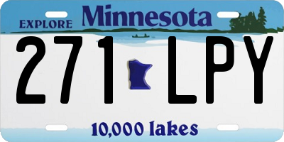 MN license plate 271LPY