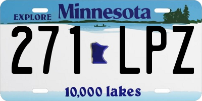 MN license plate 271LPZ