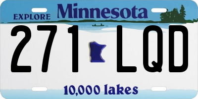 MN license plate 271LQD