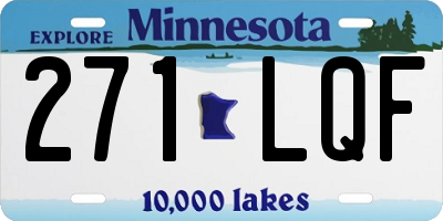 MN license plate 271LQF