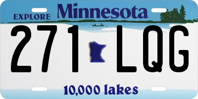 MN license plate 271LQG