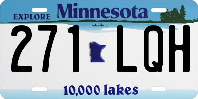 MN license plate 271LQH