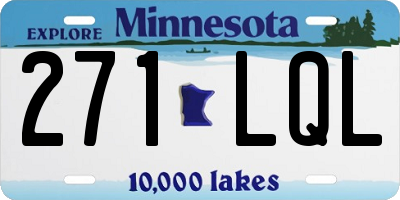 MN license plate 271LQL