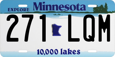 MN license plate 271LQM