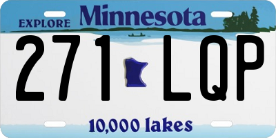MN license plate 271LQP