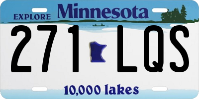 MN license plate 271LQS