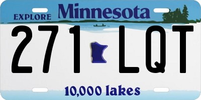 MN license plate 271LQT