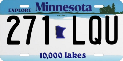 MN license plate 271LQU