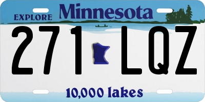 MN license plate 271LQZ