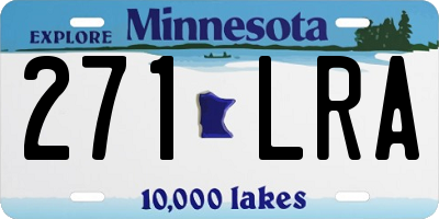 MN license plate 271LRA