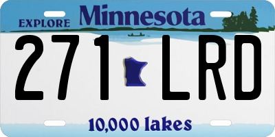 MN license plate 271LRD