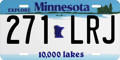 MN license plate 271LRJ