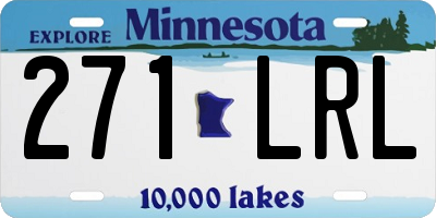 MN license plate 271LRL
