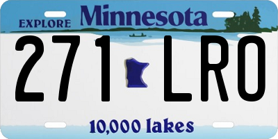 MN license plate 271LRO