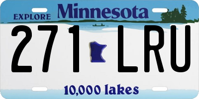 MN license plate 271LRU