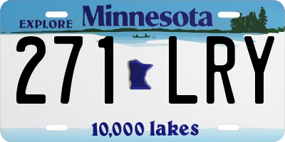 MN license plate 271LRY