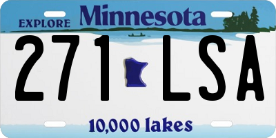 MN license plate 271LSA