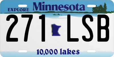 MN license plate 271LSB