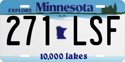 MN license plate 271LSF