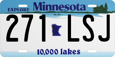 MN license plate 271LSJ