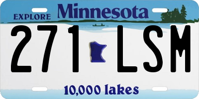 MN license plate 271LSM