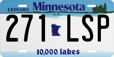 MN license plate 271LSP