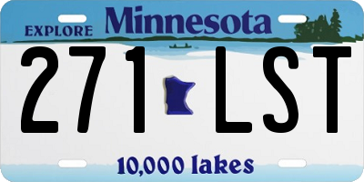 MN license plate 271LST