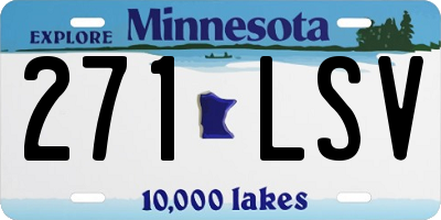 MN license plate 271LSV