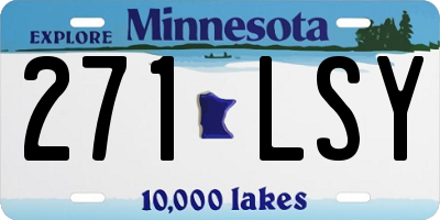 MN license plate 271LSY