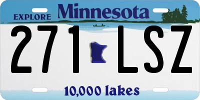 MN license plate 271LSZ
