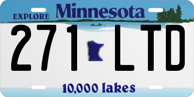 MN license plate 271LTD