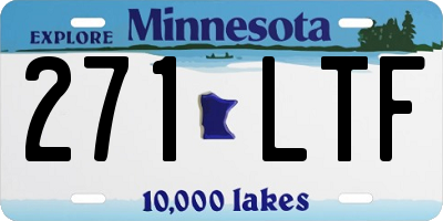 MN license plate 271LTF