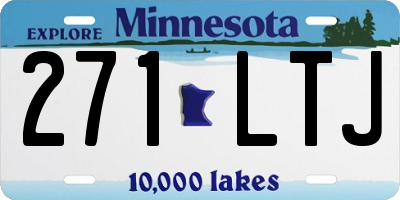 MN license plate 271LTJ