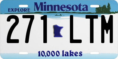 MN license plate 271LTM