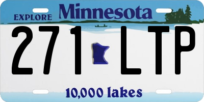 MN license plate 271LTP