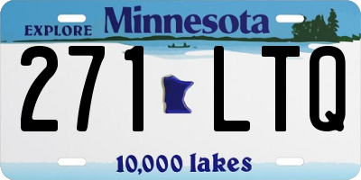 MN license plate 271LTQ