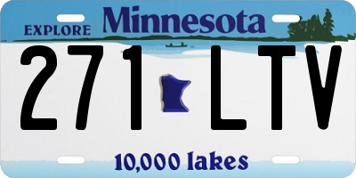 MN license plate 271LTV