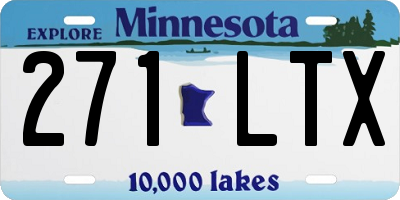 MN license plate 271LTX