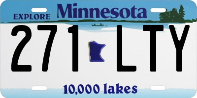 MN license plate 271LTY