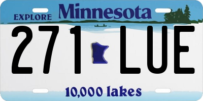 MN license plate 271LUE