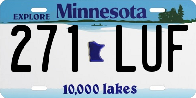 MN license plate 271LUF