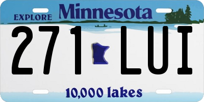 MN license plate 271LUI