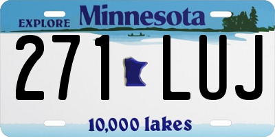 MN license plate 271LUJ