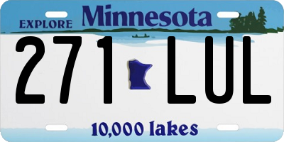 MN license plate 271LUL