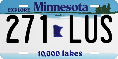 MN license plate 271LUS